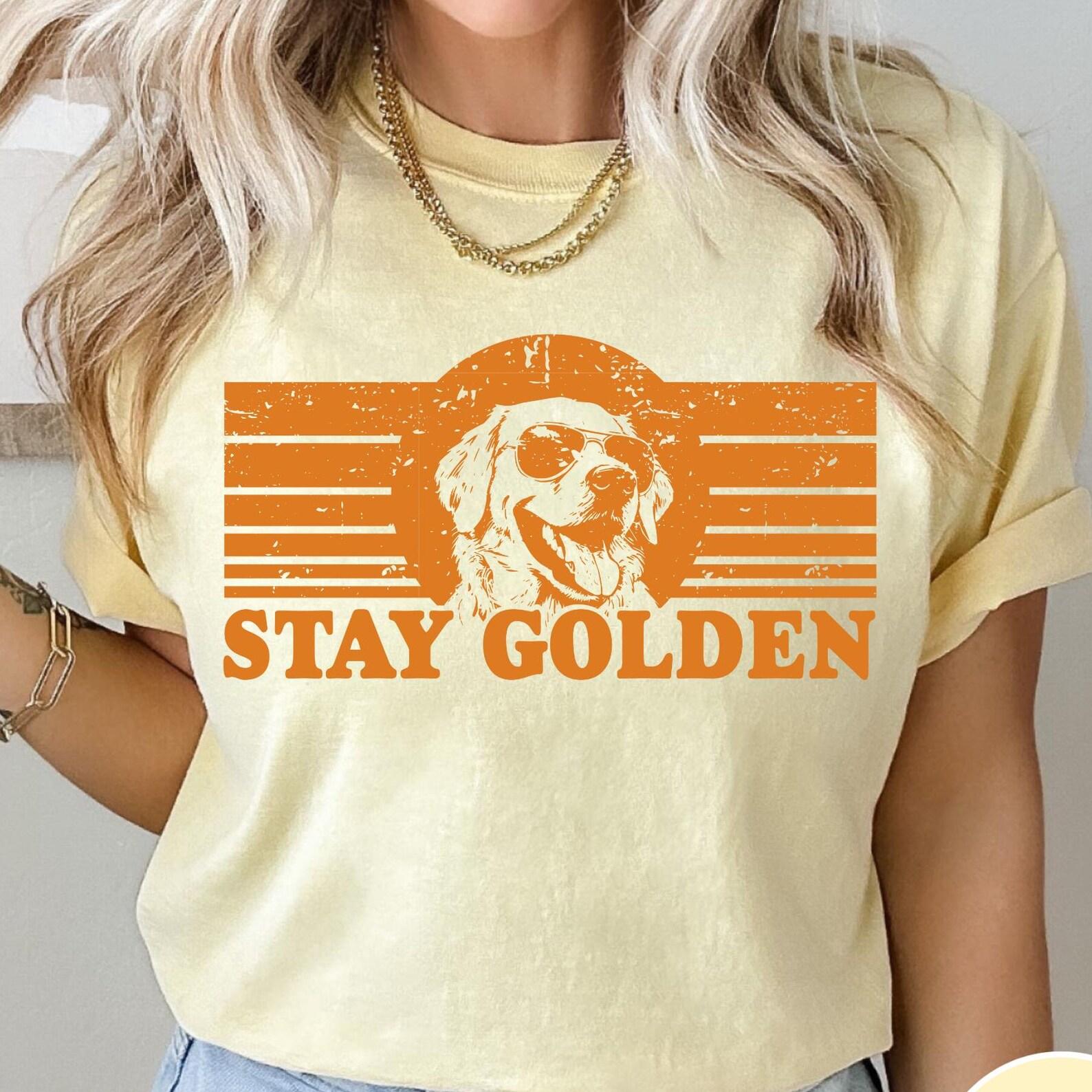 Stay Golden Comfort Colors® Shirt, Funny Golden Retriever T-Shirt, Funny Dog Shirt, Graphic Retro Vintage T-Shirt, Dog Lover Gift, Dog Tee 4XL
