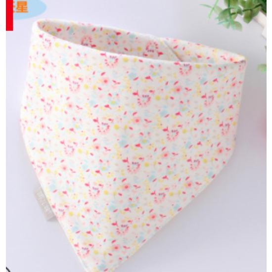 Baby Bibs Triangle Double Cotton Bibs Cartoon Print Saliva Towel Baby Boys Girls Feeding Apron Cotton Bandana Bibs Burp Cloths