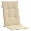 Garden Chair Cushions for High Back Chairs 6 Pcs Beige 120 X 50 X 3 Cm Fabric
