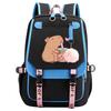 Cute Cartoon Pattern Capybara Drinking Milk Tea Printed Schoolbag Middle and High School Students High School Large Capacity Schoolbag Travel Bag