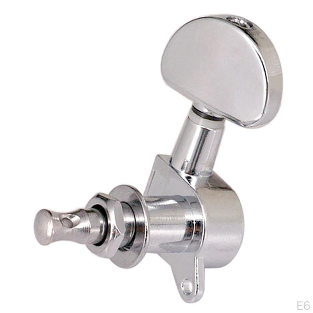 6 Pcs Sealed Guitar String Tuning Pegs Keys - 3 Left Right Machine Heads Knobs for