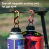 Magnetický kryt nádrže na plyn Hliníková slitina Butanový kryt adaptéru na nádrž Přenosná krytka hlavy plynové patrony pro kempování BBQ
