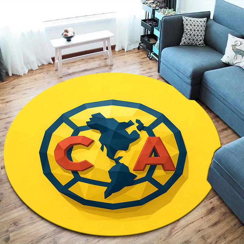 Club America Round Area Rug,Carpet Rug for Living Room Bedroom Sofa Playroom Decor,Non-slip Floor Mat