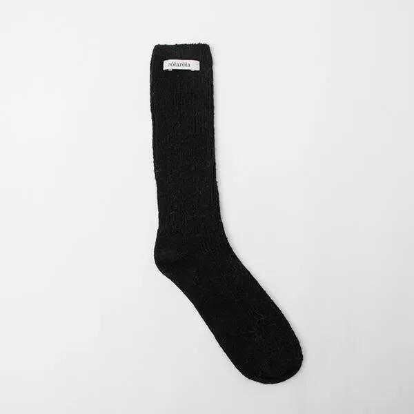 WOOL LONG SOCKS BLACK