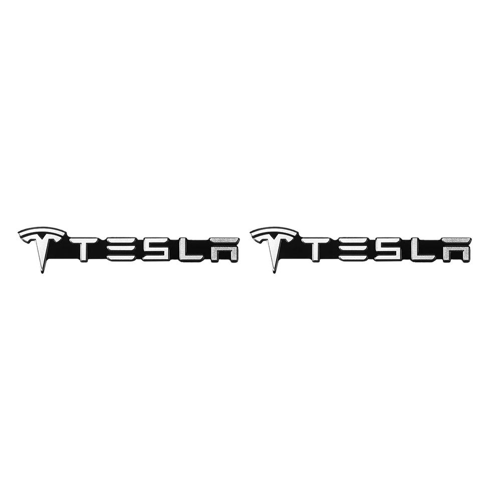 Car Sticker 2025 New Tesla 2/4pcs 3D Metal Aluminum Car Styling Tesla Badge Emblem Audio Sticker Speaker Decorative Decal For Mo