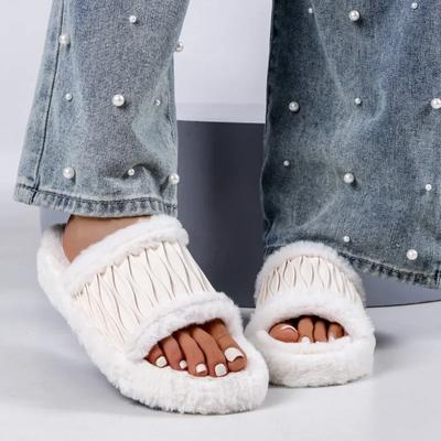 Modne Damskie Buty na Wyprzedaży 2024 Zima Wygodne i Ciepłe Damskie Pluszowe Kapcie Codzienna Moda Ciche Kapcie Pantuflas De Mujer