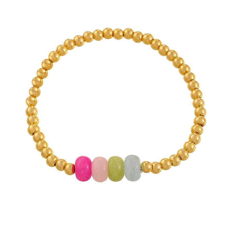 Colorful Natural Stone Beaded Bracelet - New Fashion Design, Multiple Piece Options