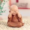 Resin Cute little monk statue Modern art sculpture Chinese Buddha statue Home living room, room decoration characteristic crafts
