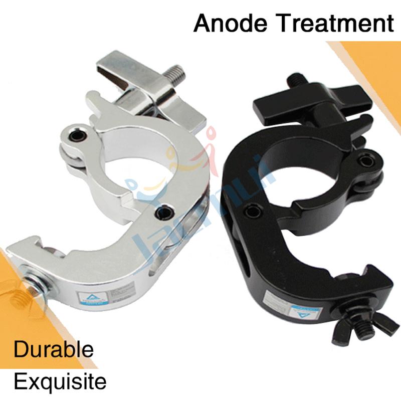 10PCS Aluminum Alloy Tigger O-Clamp Fixture Hanger Safely Secure Truss Fixtures Fit for 48-51mm 250KG Par Light Truss Clamp Hook