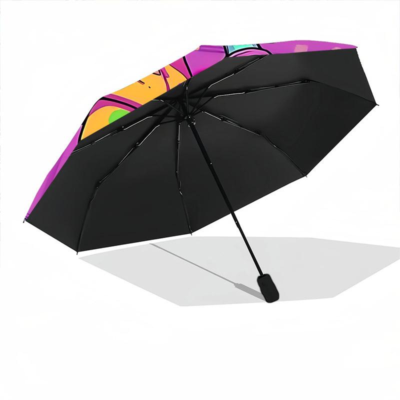 1pc UFO Alien Space Fashionable Automatic Opening/Closing Folding Umbrella with 8 Bones, Windproof Portable, Daily Use064