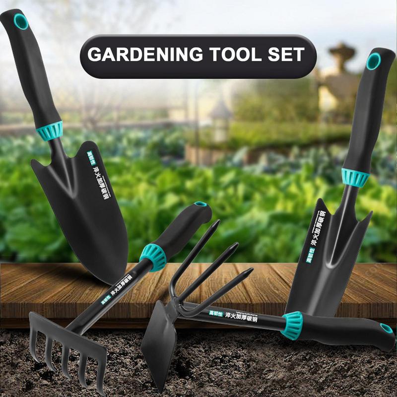 4pcs Garden Trowels Hand Tool Small Planting Shovel Set Greenhouse Flower Transplant Spade Digging Rake For Backpacking Supplies