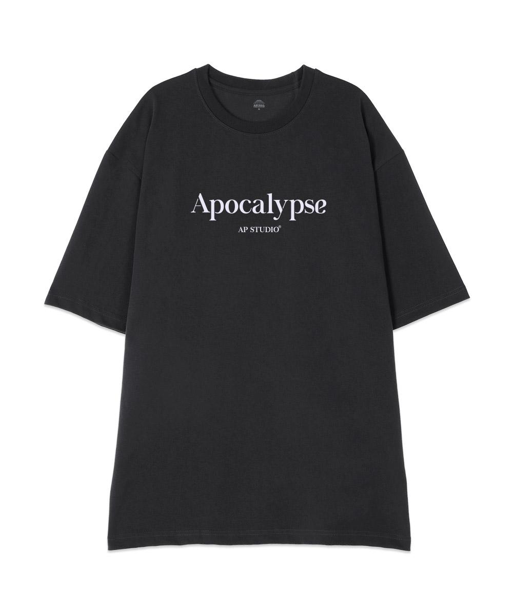 Astral Projection [Oversized] Apocalypse 13-Count Cotton Round Neck Short Sleeve T-Shirt_Charcoal L