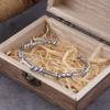 Fashion Vintage Twisted Knotted Twisted Thorn Opening Bracelet Stainless Steel Simple Design Trendy Party Jewelry Gift