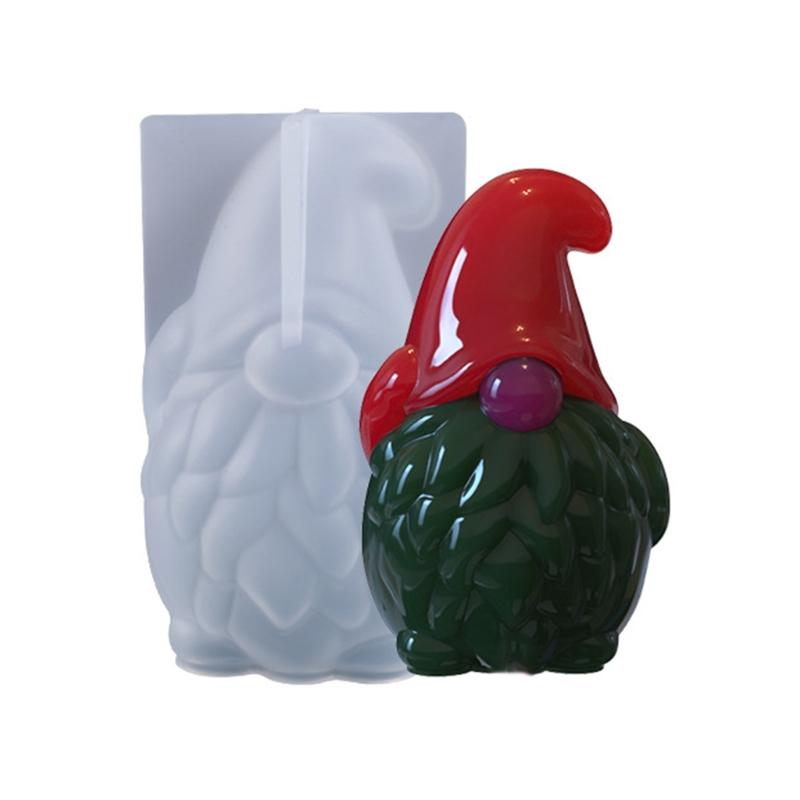 Handmade 3D Christmas Santa Claus Decoration Mold Aroma Plaster Silicone Mold Handicrafts Soap Candle Resin Casting Mold
