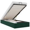 Ottoman Bed Without Mattress Dark Green 90 X 200 Cm Velvet