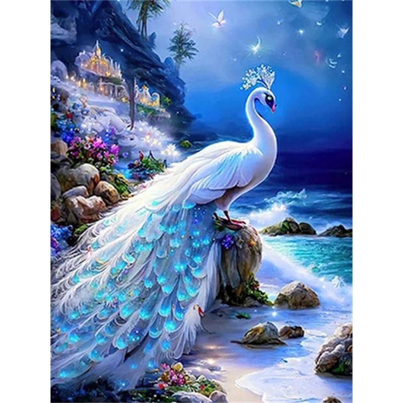 DIY Diamond Painting Peacock Cross Stitch Kit Mosaic Art Diamond Painting Full Circle/Square Diamond Home Decoration