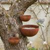 Insect Drinking Cup Metal Bird Bath Vintage Rusty Iron Insect Drinking Cup Decorative Weather Resistant Rain Collectors