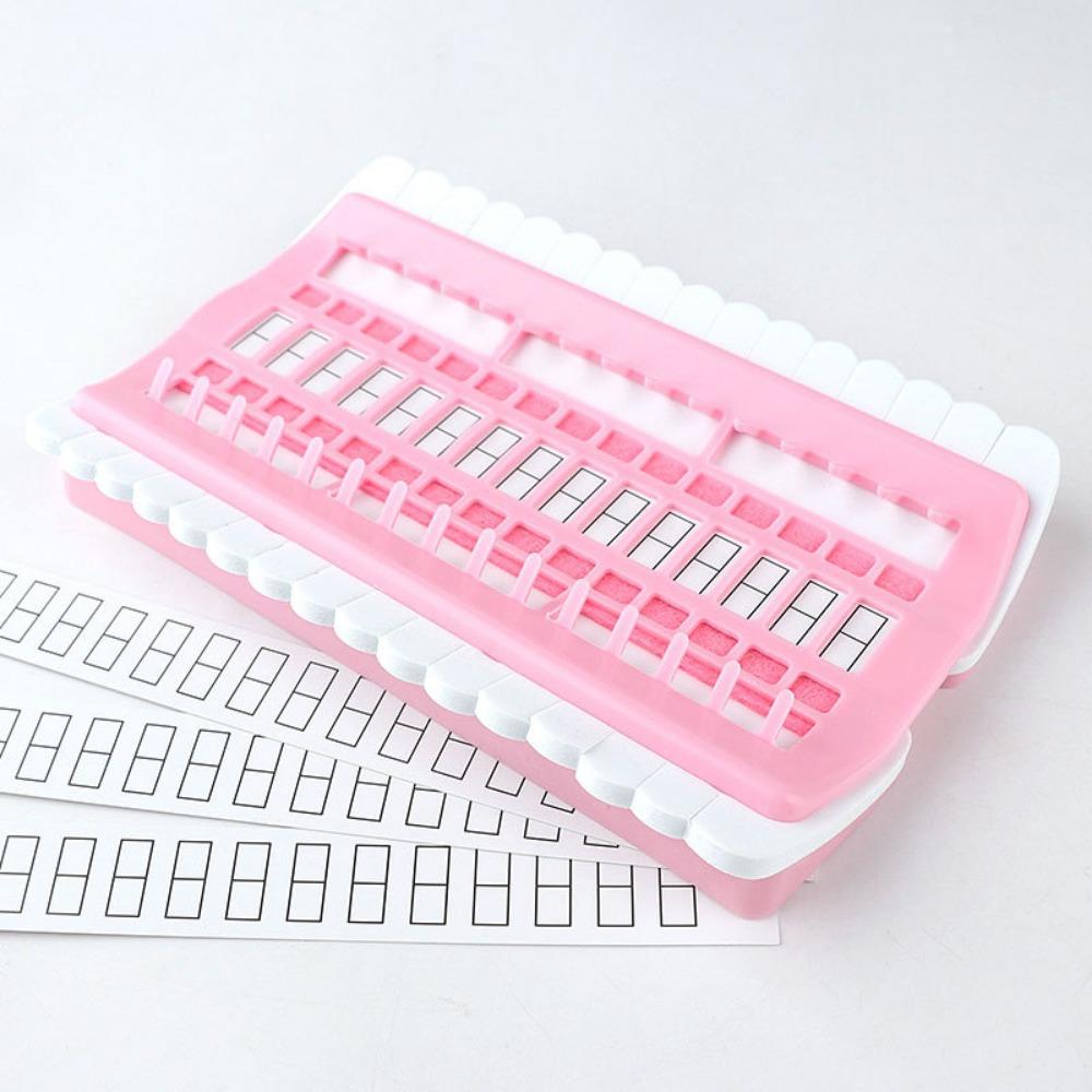 

30-Slot Cross Stitch Thread Organizer - Pastel Color Floss Bobbin Winder for Embroidery Storage рожевий
