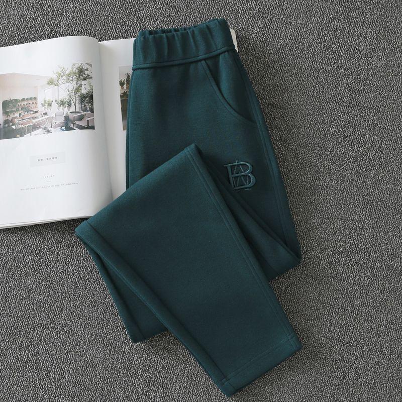 

Темно-зеленые брюки гаремы с высокой талией из ткани «воздушный слой», повседневные, свободного кроя Dark green M