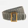 European and American French Ins Braided Belt Women's Retro Alloy Buckle Dress Belt Casual Women's Belt