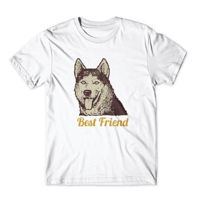 Hunde-T-Shirt. Schäferhund Bester Freund des Menschen T-Shirt 100% Baumwolle Grafik-Tee Neu