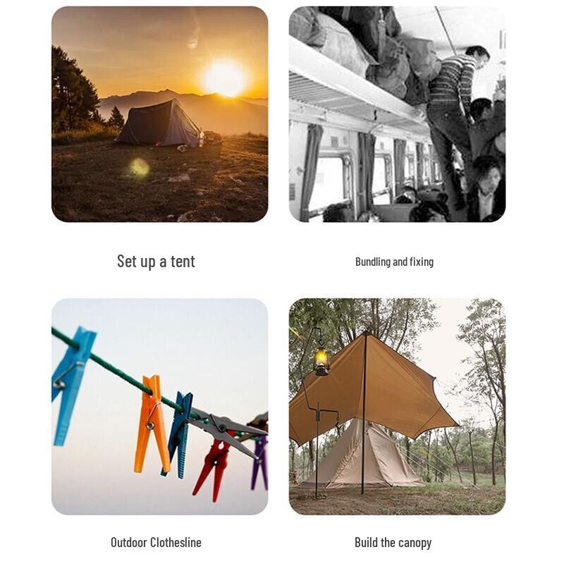 Churong Outdoor 4mm Reflective Tent Rope Kit