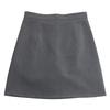 Grey High-Waisted Pencil Skirt for Women Autumn Preppy A-Line Fitted Skirt Spring Summer Casual Design-forward Slimming All-match Versatile Skirt
