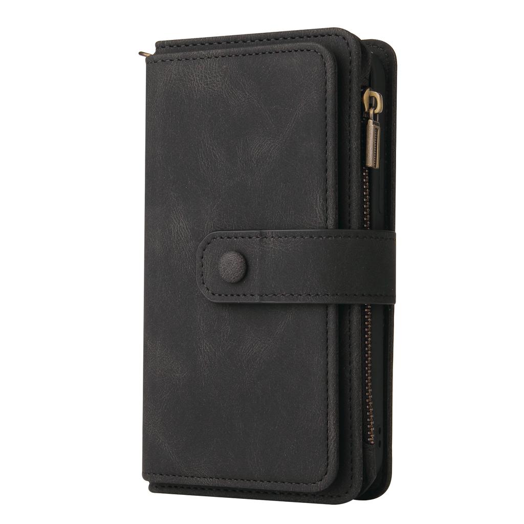 For Samsung Galaxy A06 5G/Galaxy A06 4G Zipper Wallet Case with 15 Card Slots and Strap Leather Phone Cover