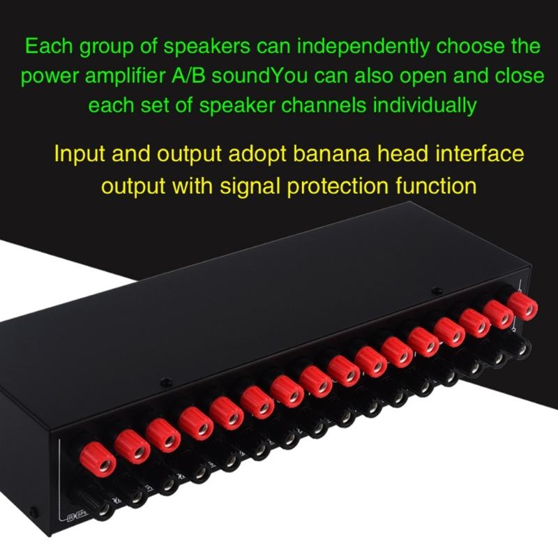 2 In 6 Out Power Amplifiers Loudspeaker Box Switcher 6 Channel Speaker Distribution Device Loudspeaker Switching Amplifi