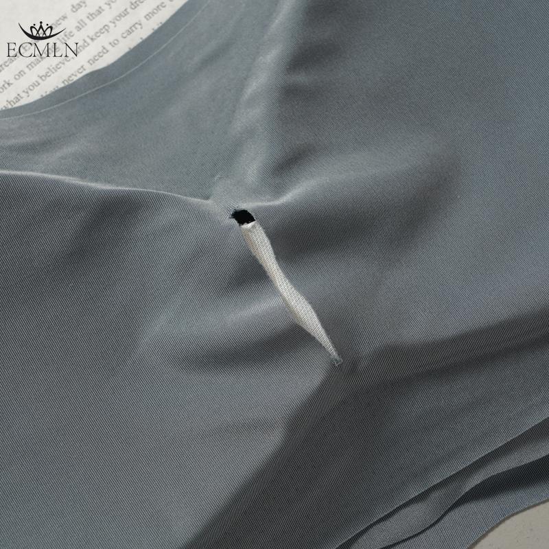 Bezešvá podprsenka z ledového hedvábí pro ženy Bezdrátová podpůrná podprsenka Prodyšná Nastavitelná ramínka