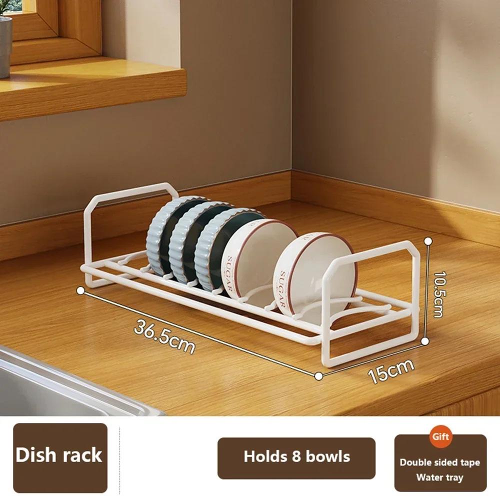 Push-Pull-Schüssel- und Telleraufbewahrung, Geschirrständer, Schrank mit eingebauter Schublade, Abtropffläche für moderne Küchen-Organizer-Vorräte