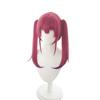 cosplay with twin tails and Perfect for parties and Includes 3 bonus a dedicated and a memo Heat-resistant wig, "Second Castle," red, buns. disguises.