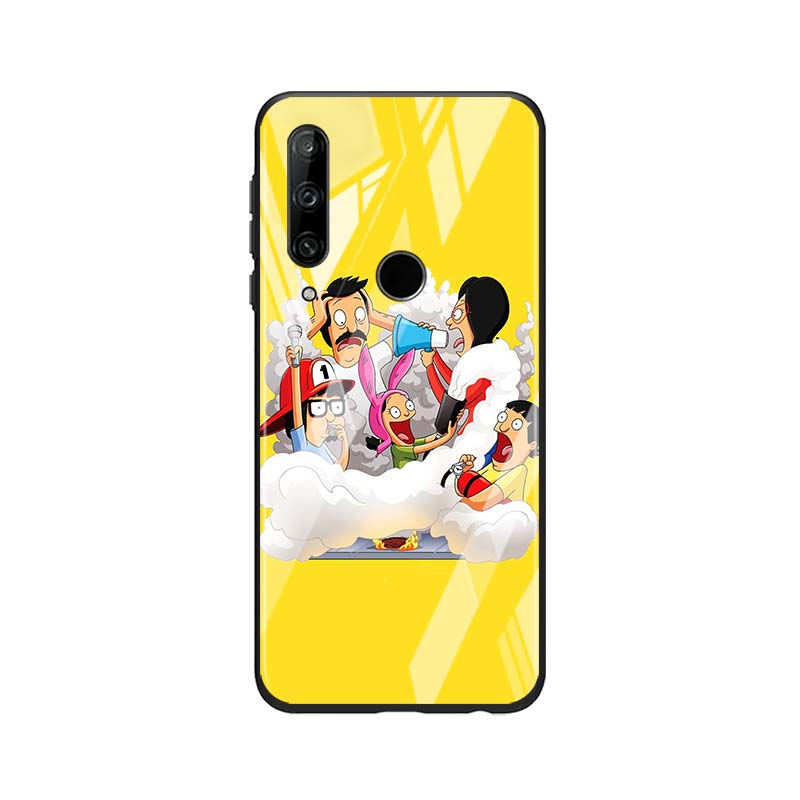 Gehärtetes Glas Neue Shell Luxusabdeckung Köstlicher Hamburger für Honor 30 20 10 9X 8X Pro Plus Lite Telefonhülle