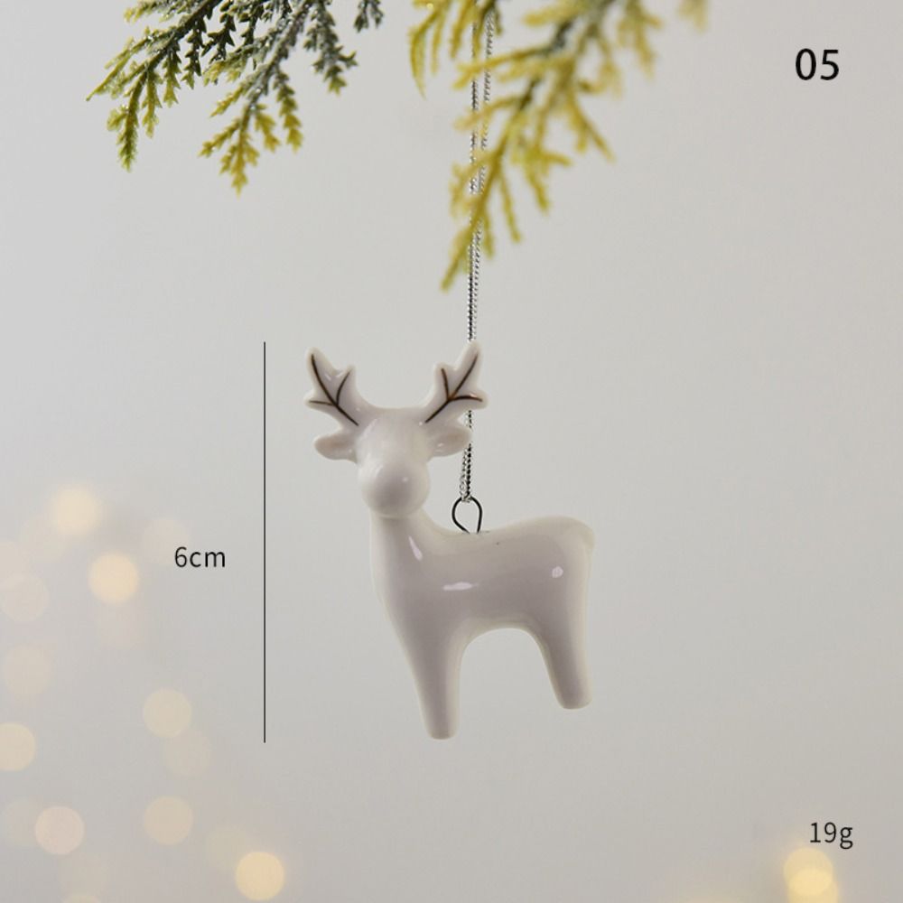 Home Decor Christmas Tree Charms Hollow Out Snow House Party Decoration Happy New Year