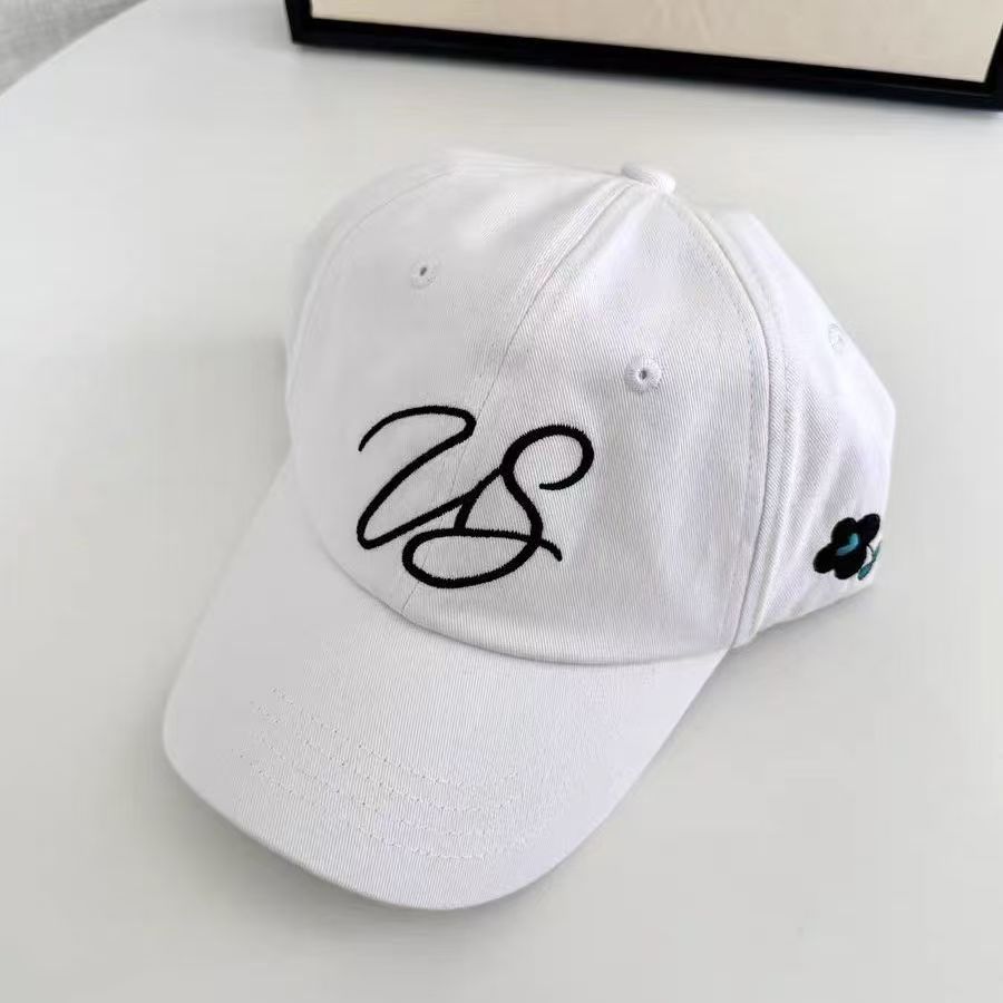 New product simple embroidery baseball cap women's big head circumference soft top spring and summer cap wide brim showing face small hat