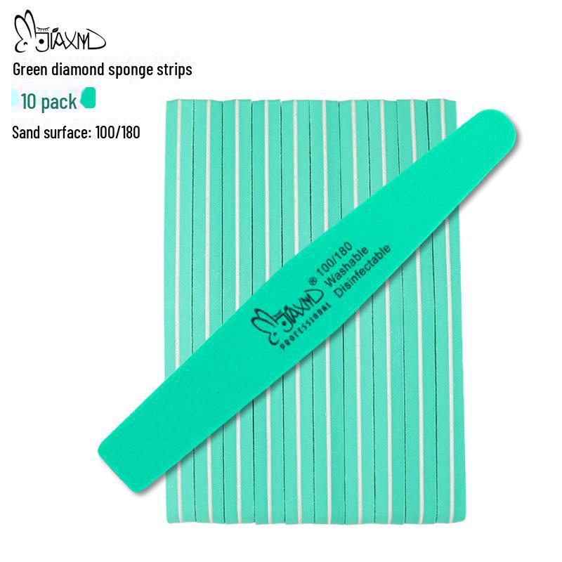 Xinjian Diamond Double-Sided Nail File Set - Includes Sponge, Polishing, and Rubbing Strips