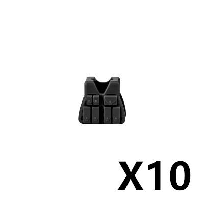 Military Soldiers Fighter Tactical Vest Accessories Building Block Rebound Clothes Armor Bricks Gift Toys For Children J083