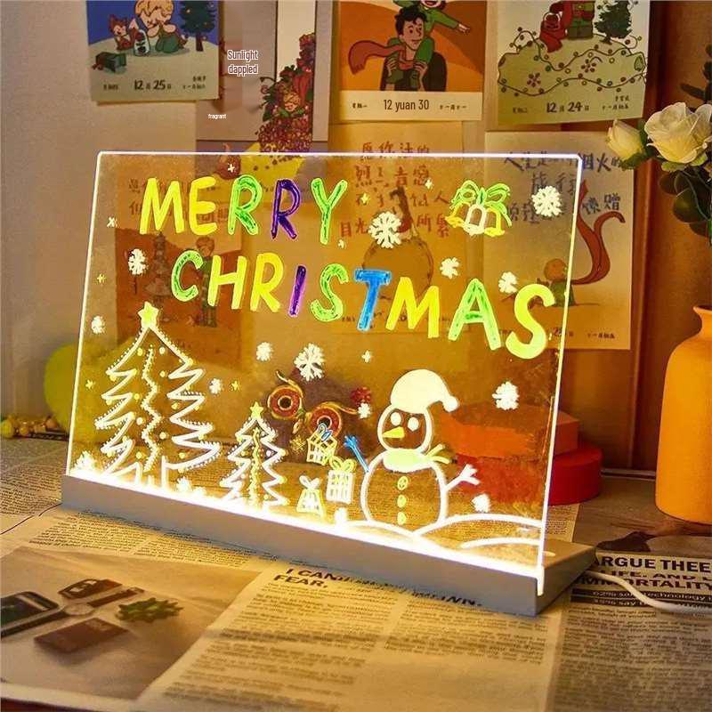 Reusable Light-Up Drawing Board for Kids – Eye-Friendly, Erasable DIY Handwriting Board with Pen