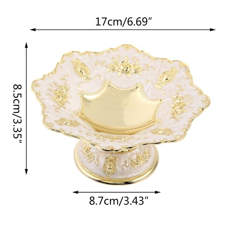 Fruit Tray Trinket Dish Plate Tea Tray Elegant Candy Plate Vintage Fruit Plate Dessert Storage Tray Home Decoration