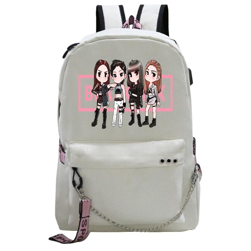 Blackpink Girl Group Backpack Junior High School High School Female Students Casual Large Capacity Schoolbag