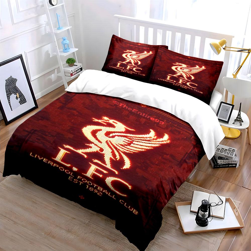 Oiseau de foie doré, texte « LFC ». Ensembles de literie Ensembles de housses de couette Housses de couette Taies d'oreiller(1 * Housse de couette 2 * Taies d'oreiller, sans couette)
