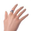 Ring Pt900Platinum/sapphire/diamond #5.6(US Size) 7.3g Women Used