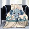 1pc Elephant Printing Lightweight Flannel Blanket, Comfortable and Warm Blanket, for Camping Sofa Bed and Couch Office, Gift