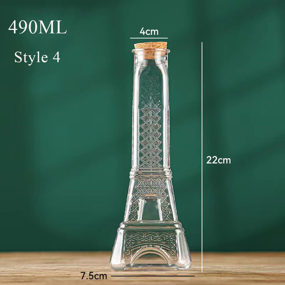 Transparente Plastikflasche Geschenk Wünschflasche Glückssternflasche Heimdekoration Flasche Aufbewahrungsglas Holzstöpsel Kreativ