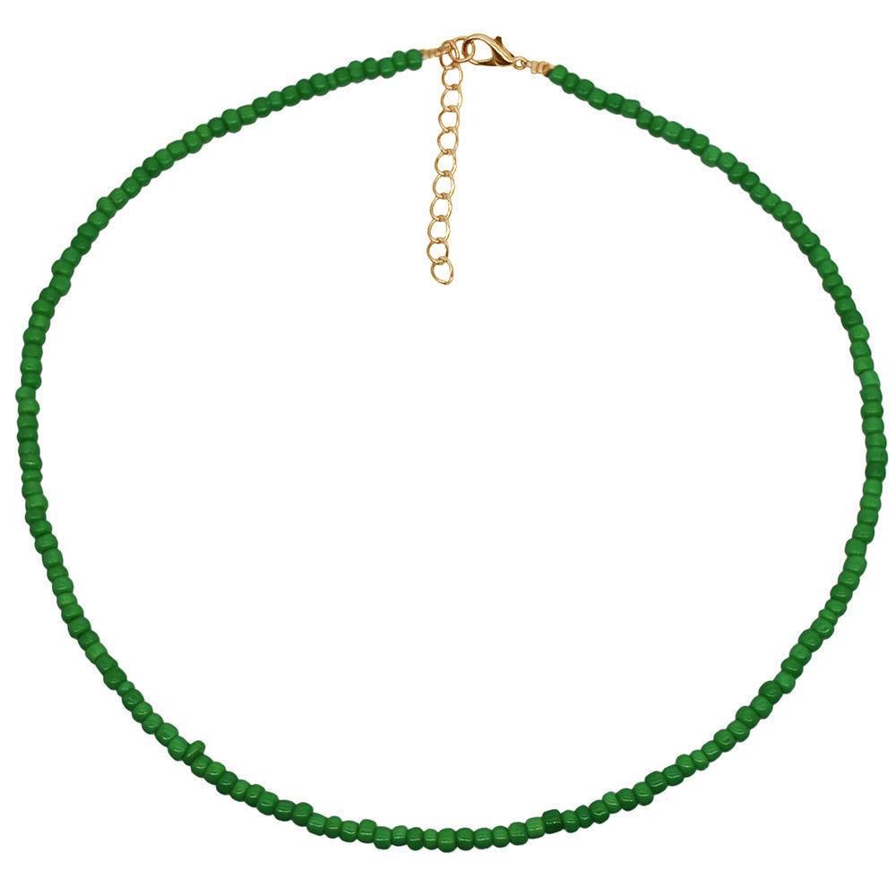 Colier Claviculă Colorat cu Mărgele – Lanț Scurt Handmade pentru Fete