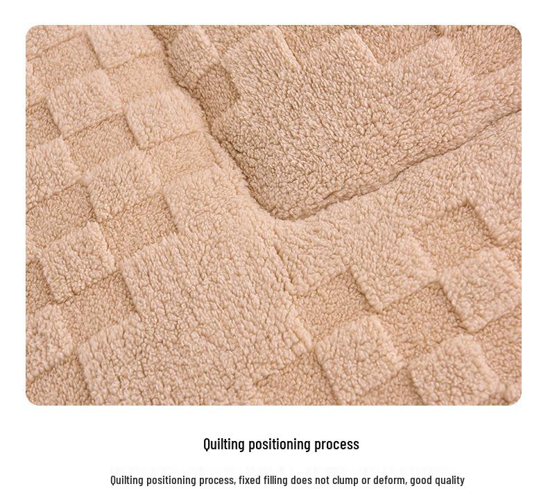 Lambswool & Coral Fleece Thickened Winter Quilt – Warm Cotton Bedding for Dormitory Single Bed