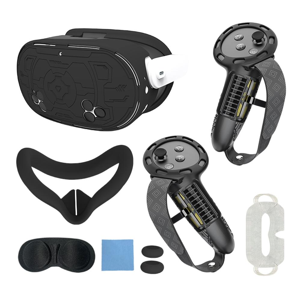 7Pcs VR Accessories Protective Cover Anti-Fall for Meta Quest 3S VR Headset Accessories Set VR Face Cover Controller Grips Cover
