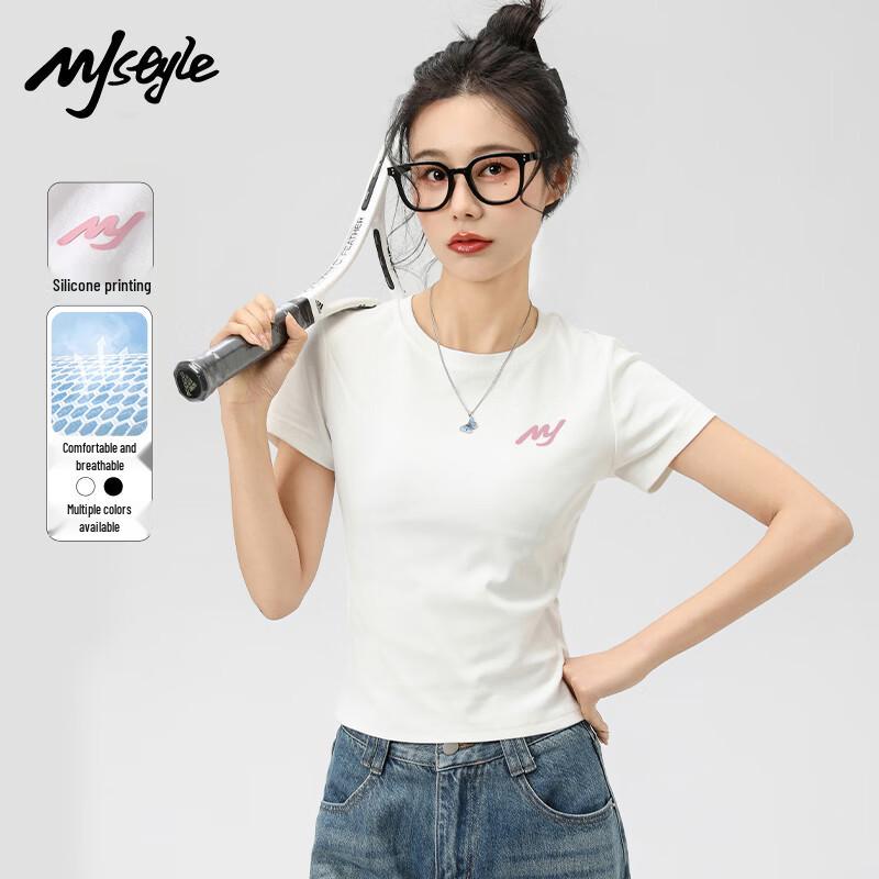 MJ STYLE Women s Slim-Fit Round Neck Short Sleeve T-Shirt XXL