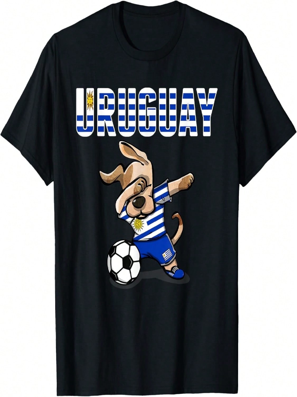 Dabbing Dog Uruguay Soccer Fans Jersey Uruguayan Football T-Shirt S разноцветный
