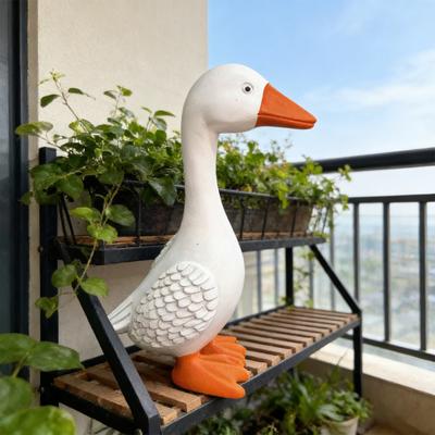 Miniaturowa Statuetka Gęsi Figurka Gęsi Rzeźba Zwierzęcia z Żywicy Dom Biuro